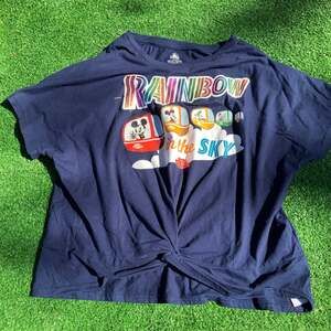 Disney Skyliner Rainbow in the Sky Mickey and Friends Navy Twist Front T-Shirt X